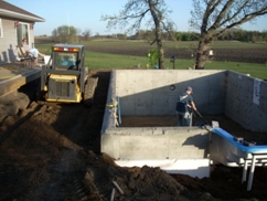 backfill pool wall