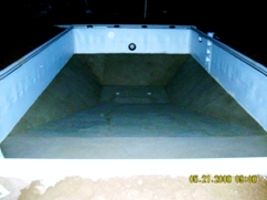 standard 8' deep-end with hopper walls